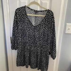 Lane Bryant Black/white tunic